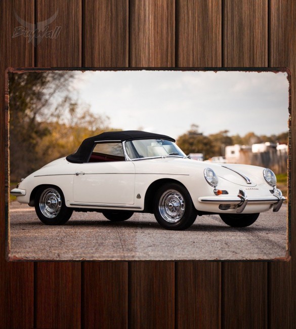 Металлическая табличка Porsche 356B 1600 T-5 Super 90 Roadster Металлическая табличка Porsche 356B 1600 T-5 Super 90 Roadster
